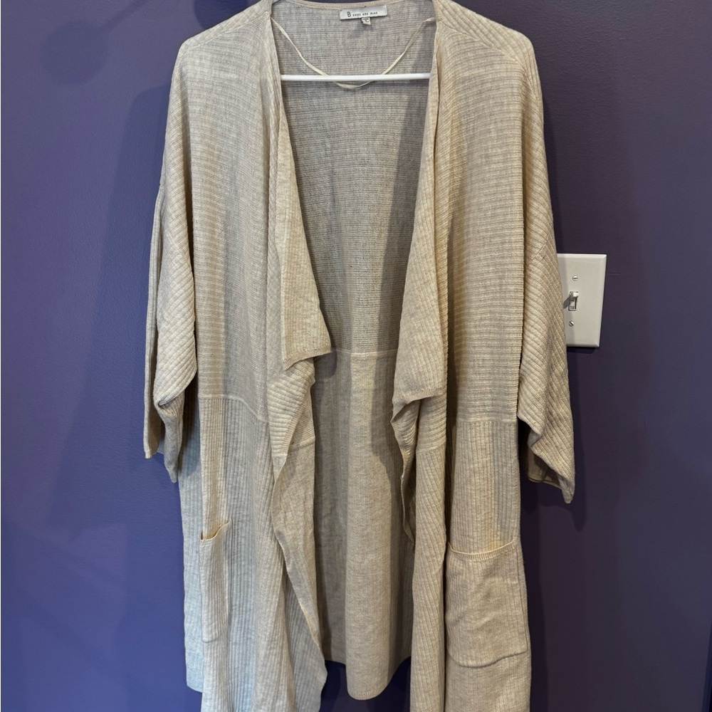 Skies Are Blue Light Tan Cardigan